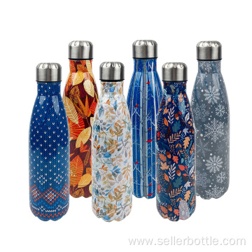 500ml Stainless Steel Decal Printing Vacuum Cola Bottle